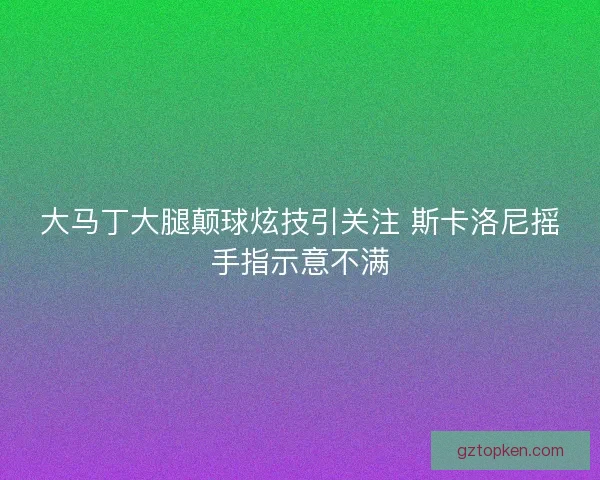大马丁大腿颠球炫技引关注 斯卡洛尼摇手指示意不满